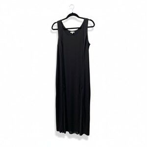 Scott Jessica McClintock Black Midi Dress Size 16 V Back Bow‎ Accent